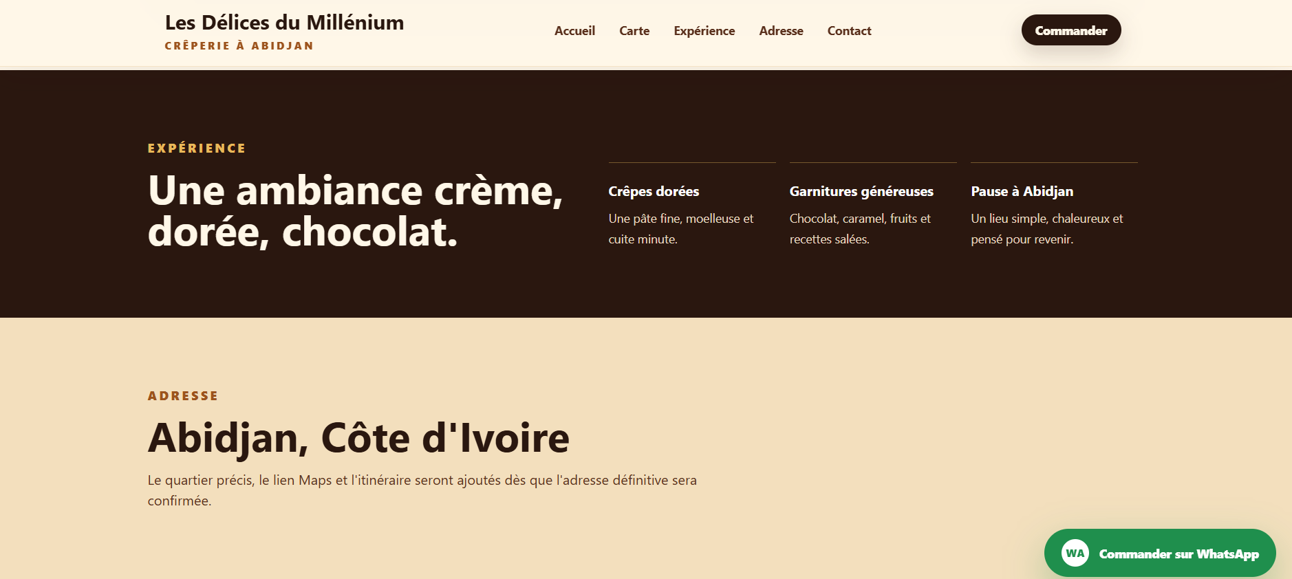 Experience & ambiance - Les Délices du Millénium