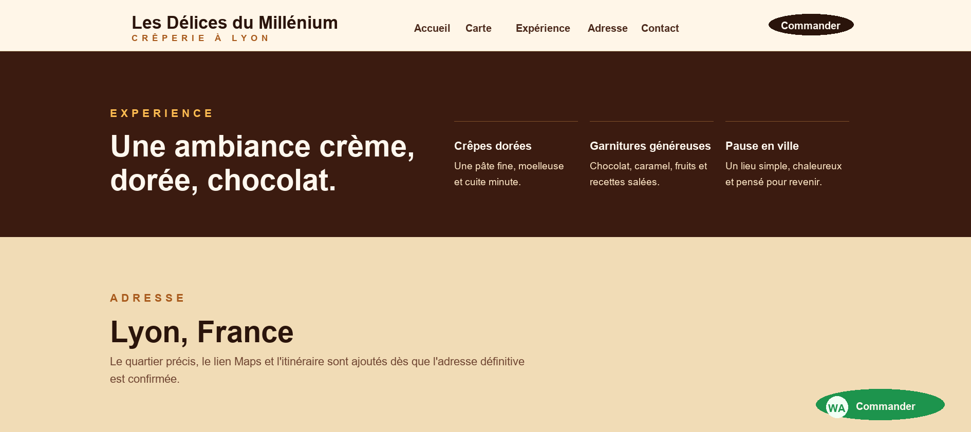 Experience & ambiance - Les Délices du Millénium